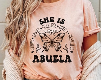 Abuela Shirt, Mothers Day Gift, Best Grandma Ever, Abuelita Gift, Gift from Granddaughter, Grandma Flower Tshirt, Grandmother Shirt