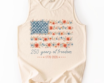 America 250th Anniversary Comfort Colors® Shirt Patriotic USA Tank 1776 2026 Independence Day American Flag Tee 4th of July T-Shirt Outfit