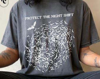 Bat Conservation T-Shirt: Vintage Goth Comfort Colors Unisex Tee