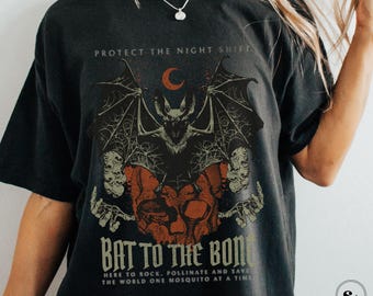 Bat Shirt, Bat Conservation Tshirt, Bat Lover Gift, Save Pollinators Tee, Horror Film Vibe, Halloween T-shirt, Save the Bats, Vampire Bat