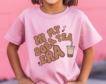 Boba Shirt, Kids Boba Shirt, Cute Boba Tee, Youth Bubble Tea Shirts, In My Boba Tea Era T-Shirt, Boba Milk Tea Gift, Girls Boba Shirt