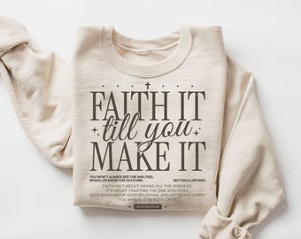 Christian Easter Sweatshirt Jesus Faith Crewneck Trendy Womens Believer Pullover Positive Christ Gift For Christian Worship Graphic Sweater