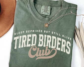 Comfort Colors® Birding Club Shirt Funny Tired Birdwatching T-Shirt Nature Bird Enthusiast Tee Nature Lover For Birding Bird Watcher Gift