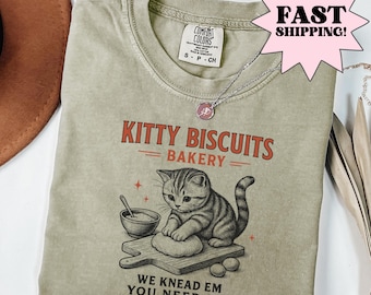 Comfort Colors Cat Shirt Funny Cat Shirt Sourdough Shirt Cat Meme Shirt Cat T Shirt Biscuit Shirt Bakery Tee Kitty Lover Gift Tee