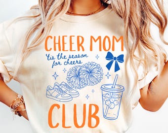 Comfort Colors Cheer Mom Shirt Comfort Colors Allstar Cheerleader Mama T-Shirt Cheerleading Mom Tee Game Day Mom TShirt Competition T-Shirt