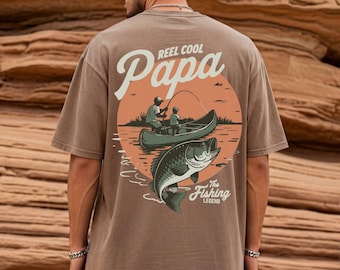 Comfort Colors® Fathers Day Shirt Papa Grandpa T-Shirt Dad Fishing TShirt Fisherman Gift For Dad Fathers Day Gift Grandpa Birthday