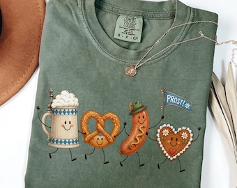 Comfort Colors® Oktoberfest Shirt German Octoberfest Beer T-Shirt Prost Drinking Tee Germany Festival Tshirt Stein Bratwurst TShirt For Fest