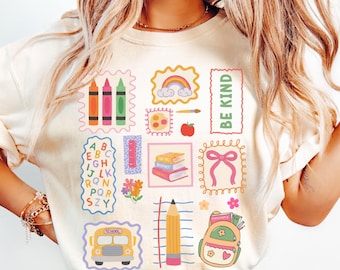 Comfort Colors® Teacher Shirt Be Kind Cute School Tee First Grade Preppy T-shirt Kindergarten Coquette TShirt Elementary Teacher Outfit