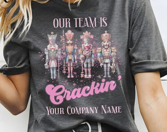 Custom Office Christmas Tshirt, Personalized Corporate Holiday Shirts, Coworker Group Tee, Work Staff Crew Gift, Matching Office Party Shirt