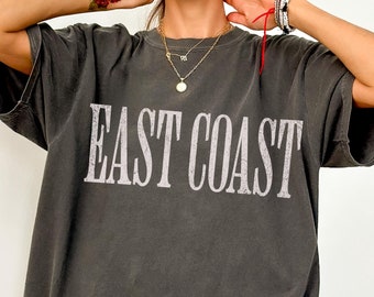 East Coast Shirt, Comfort Colors, Downtown Girl, Trendy Shirt, NYC T-shirt, New York Lover Gift, New Yorker Tee, Vintage Vibe Graphic Shirt