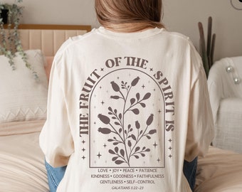 Fruits of the Spirit Shirt, Long Sleeve Christian Shirt, Spiritual Comfort Colors, Christianity Tee Gift, Galatians Tshirt, Love Like Jesus