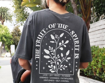 Fruits of the Spirit Shirt, Spiritual Comfort Colors, Love Like Jesus, Christianity Gift, Galatians Christian Tshirt, Made to Worship Tee