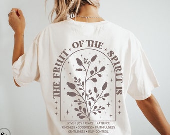 Fruits of the Spirit Shirt, Spiritual Comfort Colors, Love Like Jesus, Christianity Gift, Galations Christian Tshirt, Made to Worship Tee