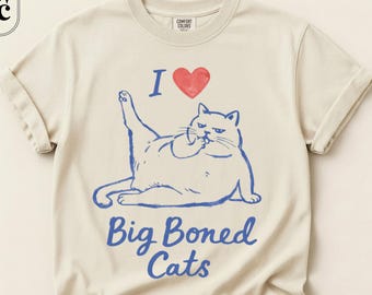 Funny Cat Shirt, Fat Cat Comfort Colors Tee