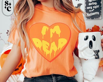 Funny Halloween Heart T-Shirt: Comfort Colors Spooky Season Tee