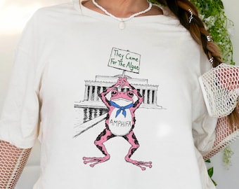Funny Protest Frog T-Shirt, Anti Trump Team Algae Reflecting Pool Tee, Political Satire Activist Shirt, Environmental Gift