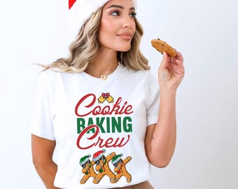 Gingerbread Cookie Baking Crew Shirt: Matching Family Christmas Tee
