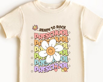 Girl Preschool Shirt, Pre K Shirt, Hello Preschool Tshirt, Girls First Day of School Tee, PreK T-shirt, Cute Retro Back to School T-shirt