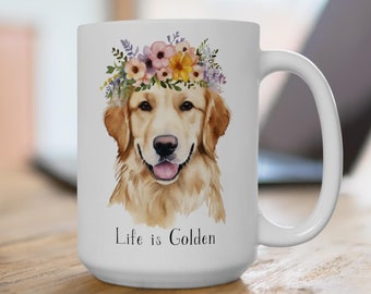 Golden Mom Mug, Gift for Mom, Golden Dad Mug, Dog Lover Coffee Cup, Golden Retriever Mom, Mothers Day Gift, Golden Mama Mug, Birthday Gift