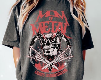 Heavy Metal Mom Shirt, Comfort Colors, Rock Mama Tshirt, Edgy Mom T-shirt, Metalhead Mom, Cool Mom Gift, Mother Hood, Chaos Coordinator