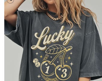 Lucky 13 Shirt, 13th Anniversary or Birthday Graphic Tee
