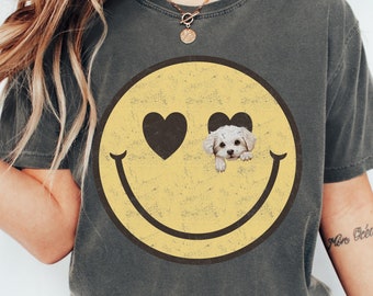 Maltese Mom Shirt, Gift for Maltese Dog Owner, Maltese Dad T-shirt, Vet Gift, Retro Dog Tshirt, New Puppy Gift, Cute Maltese Smile Tee