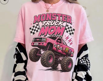 Monster Truck Mom Shirt, Boy Mom Tshirt, Racing Truck Mom Tee, Cool Mom Gift