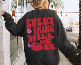Positive Mental Health Sweatshirt, Retro Kindness Crewneck