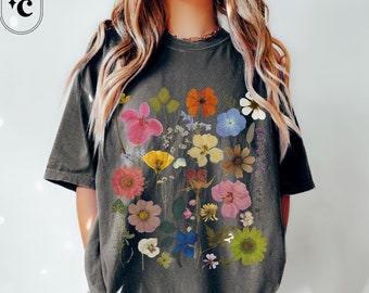Pressed Wildflower Shirt: Comfort Colors Cottagecore Tee
