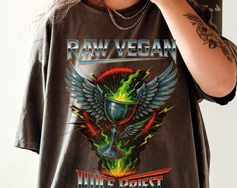 Raw Vegan Shirt, Animal Rights Tshirt, Juicing T-shirt, Juice Fast Gift, Plant Based Tee, Vegan Metalhead Shirt, Raw Vegan Gift, Raw Foodist