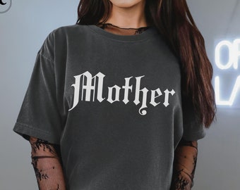 Rocker Mom Shirt, Witchy Mama Shirt, Gift for Goth Mommy, Spooky Mom Tee, Rebel Mother Tshirt, Punk Rock Metal ALT Shirt, Comfort Colors