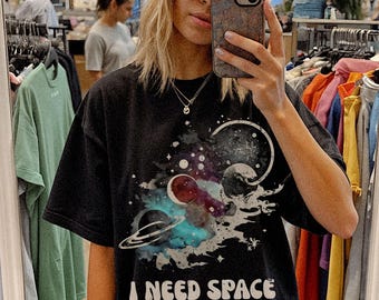 Space Shirt, Introvert Tshirt, Celestial Shirt, Galaxy T-shirt, Outer Space Tee, I Need Space Shirt, Comfort Colors, Fantasy Planet Shirt