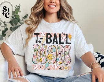 Tball Mom Shirt, Tee Ball Mom Shirt, Retro T Ball Mom Shirt, Cute Tball Girl Mom Tee, T-Ball Tshirt, In My Tball Era, Baseball Mom T-shirt