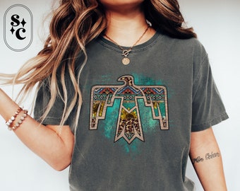 Thunderbird Shirt, Free Bird Shirt, Phoenix Rising, Wanderlust Tee, Western Shirt, Aztec Thunderbird Shirt, Comfort Colors, Texas Tee, Power