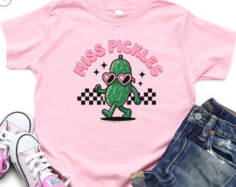 Toddler Pickle Shirt, Miss Pickles Shirt, Just a Girl Who Loves Pickles, Pickle Lover Gift, Child Pickle Tshirt, Silly Kids Shirt