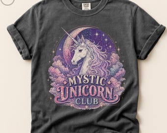Unicorn Shirt, Vintage Fantasy Graphic Tee, Birthday Party Shirt for Adults