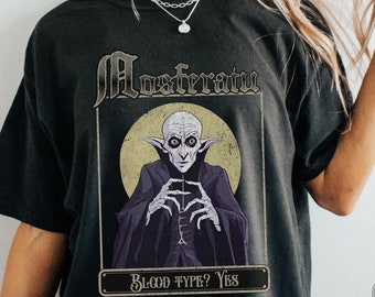 Vampire Shirt, Nosferatu Shirt, Comfort Colors, Classic Horror Fan Gift, Funny Count Orlock T-shirt, Goth Shirt, Retro Horror Movie Shirt