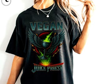 Vegan Shirt, Animal Rights Tshirt, Juicing T-shirt, Juice Fast Gift, Plant Based Tee, Vegan Metalhead Shirt, Vegan Gift, Comfort Colors