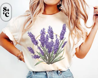 Wildflowers Shirt, Mothers Day Gift, Cottagecore Shirt, Lavender Flowers Tshirt, Plany Lady Tee, Purple Wild Flowers Tee, Boho Floral Shirt