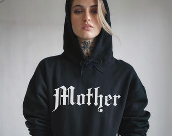 Witchy Mama Hoodie: Goth Rocker Mom Sweatshirt - Edgy Alternative Style