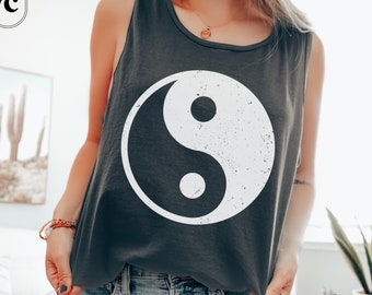 Ying Yang Tank, Zen Shirt, Yogi Gift, Yoga Teacher Gift, Spiritual Meditation Shirt, Yoga Instructor Shirt, Taoism Tshirt, Zen Yoga Clothes
